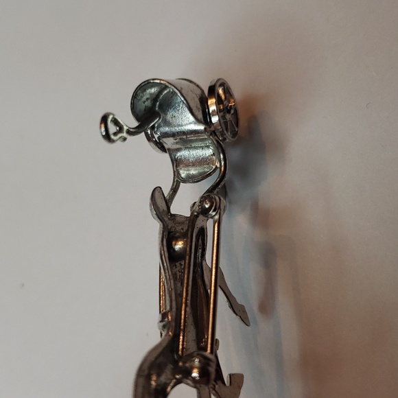 Horse and Chariot Sterling Silver Pin - Vintage - Picture 4 of 11